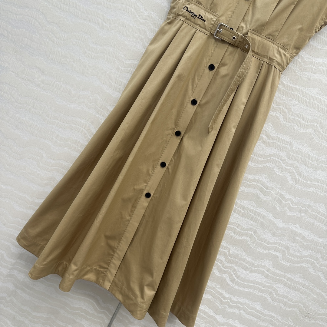 独家首发❤️高端品质missD减龄少女穿搭！气质翻领斜纹棉连衣裙！进口100%纯棉面料质感轻盈细腻，系腰