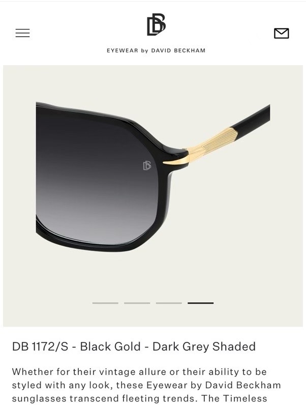  ‼️ 官网图 DAVID BECKHA*
MODEL：DB1172
SIZE：59口16-145