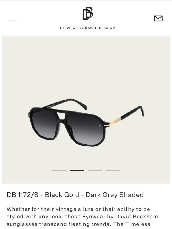  ‼️ 官网图 DAVID BECKHA*
MODEL：DB1172
SIZE：59口16-145