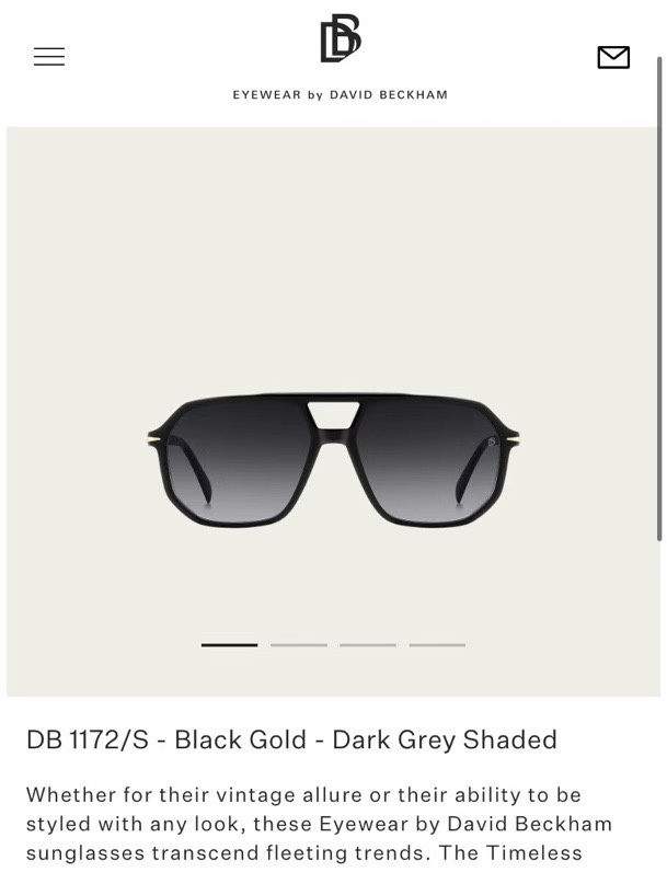  ‼️ 官网图 DAVID BECKHA*
MODEL：DB1172
SIZE：59口16-145