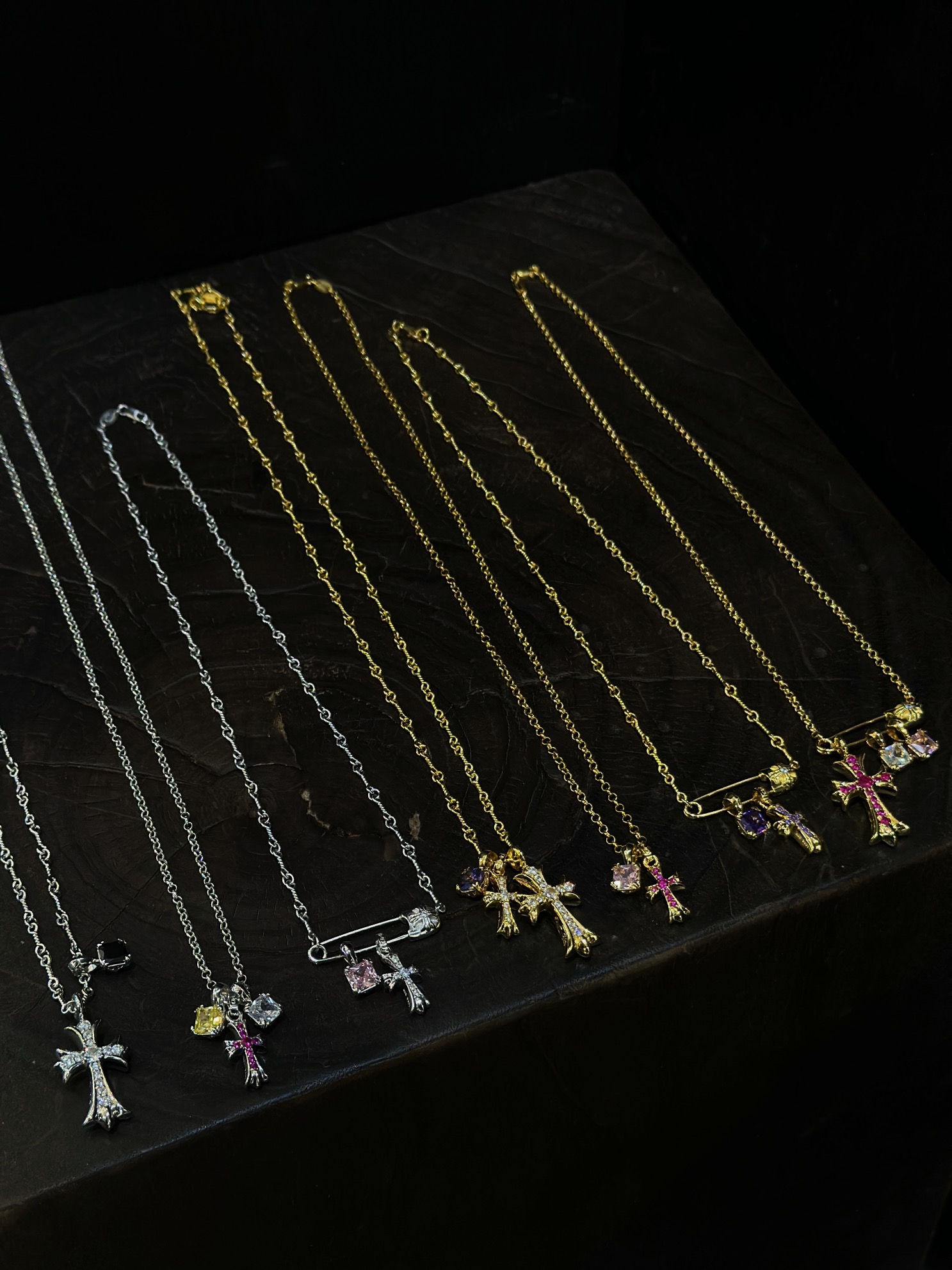 Chrome Hearts 𝐂𝐡𝐫𝐨𝐦𝐞 𝐡𝐞𝐚𝐫𝐭𝐬 克罗心 新搭配组合项链