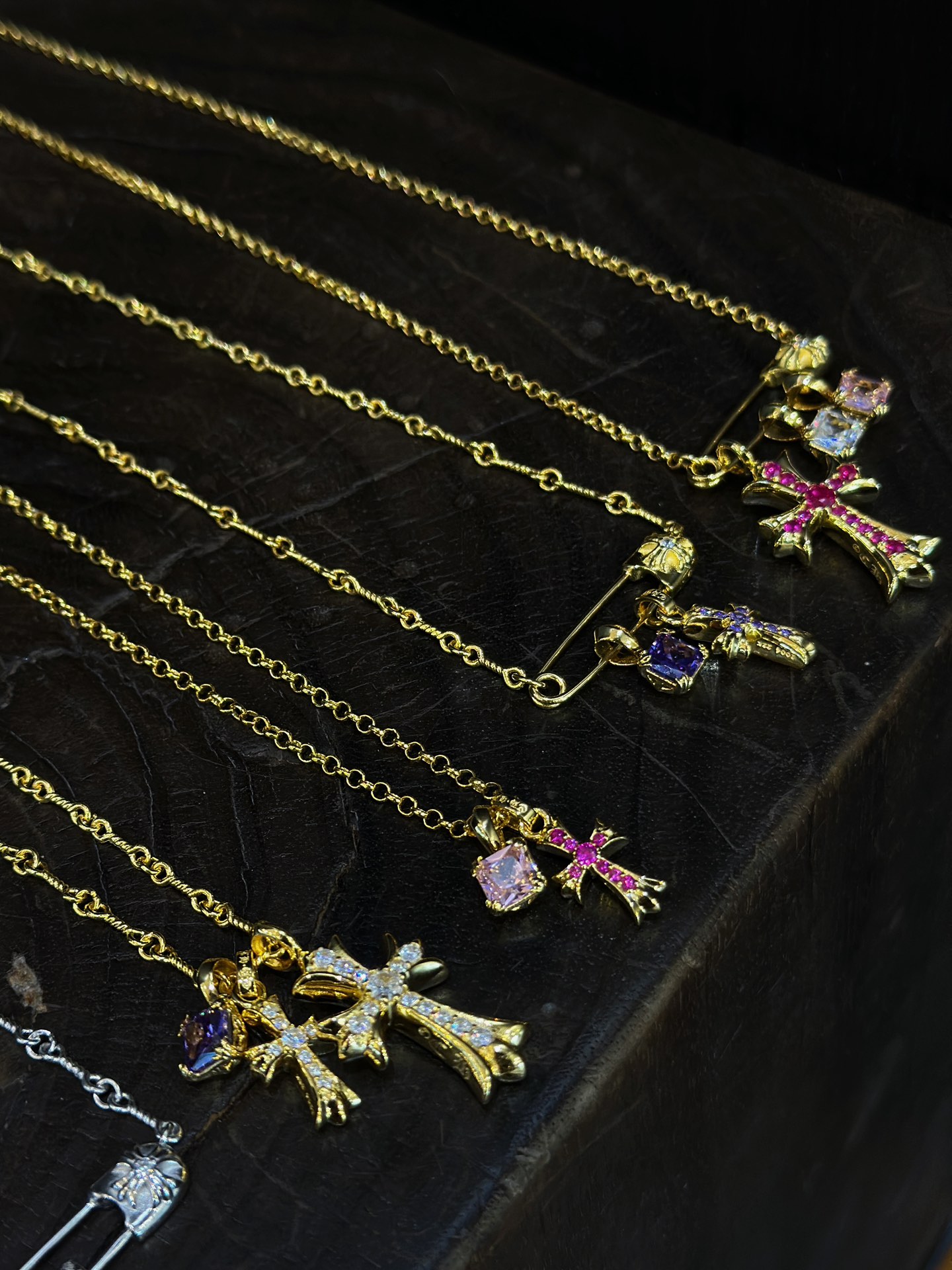 Chrome Hearts 𝐂𝐡𝐫𝐨𝐦𝐞 𝐡𝐞𝐚𝐫𝐭𝐬 克罗心 新搭配组合项链