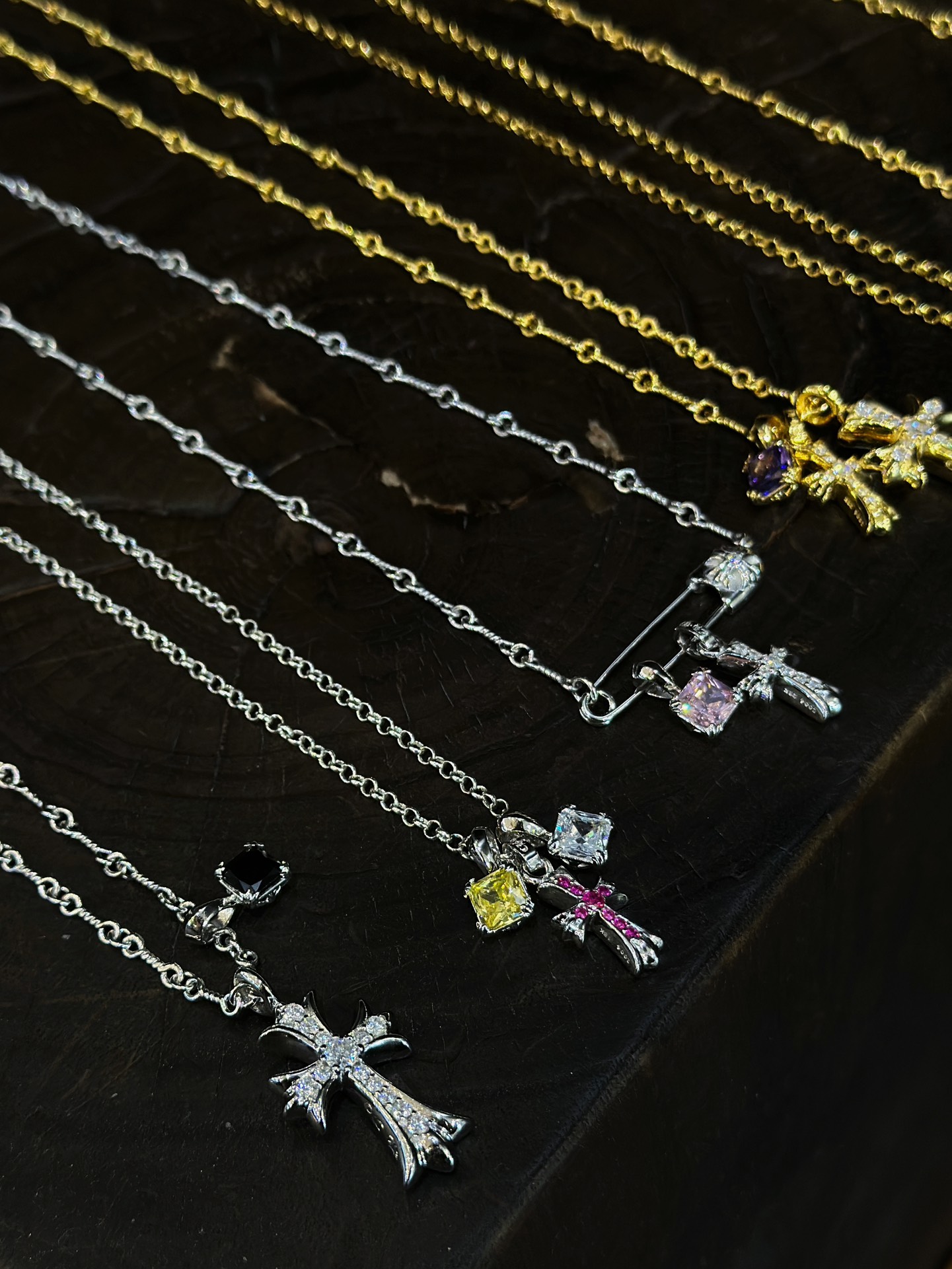 Chrome Hearts 𝐂𝐡𝐫𝐨𝐦𝐞 𝐡𝐞𝐚𝐫𝐭𝐬 克罗心 新搭配组合项链