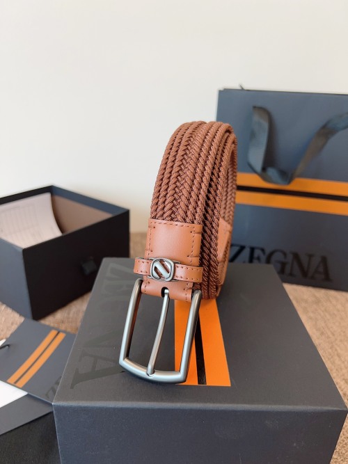 Ermenegildo Zegna Braided Belt, Silk & Leather, Men's Fashion Accessory 1 Ermenegildo Zegna Braided Belt, Silk & Leather, Men's Fashion Accessory