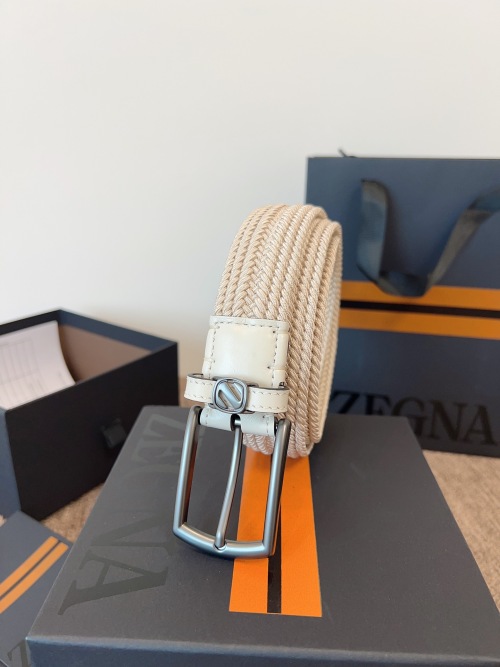 Zegna Men's Braided Belt - Silk and Linen Blend, Summer Style 1 Zegna Men's Braided Belt - Silk and Linen Blend, Summer Style