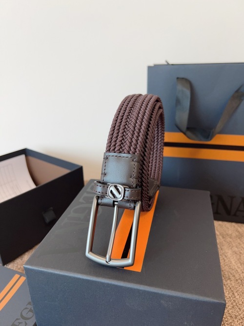 Ermenegildo Zegna Braided Belt for Men, Silk Blend, Elastic & Breathable 1 Ermenegildo Zegna Braided Belt for Men, Silk Blend, Elastic & Breathable