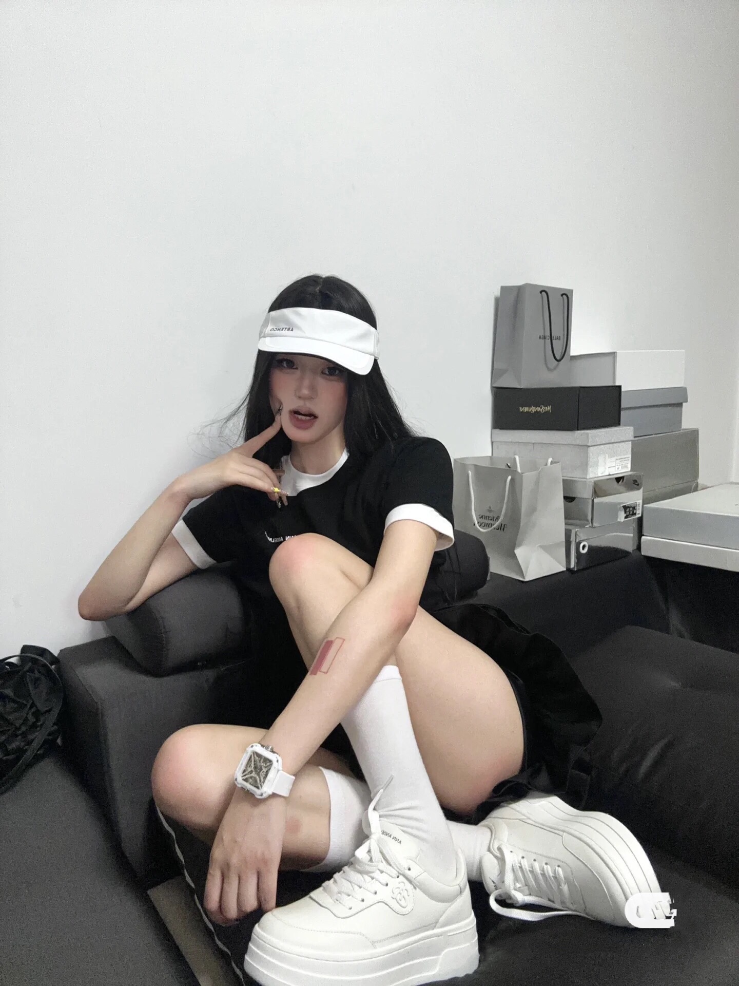 NO:816109,Upper foot picture, casual shoes/sports shoes, sneakers19860909上脚图,休闲鞋/运动鞋,sneakers,Women's Shoes