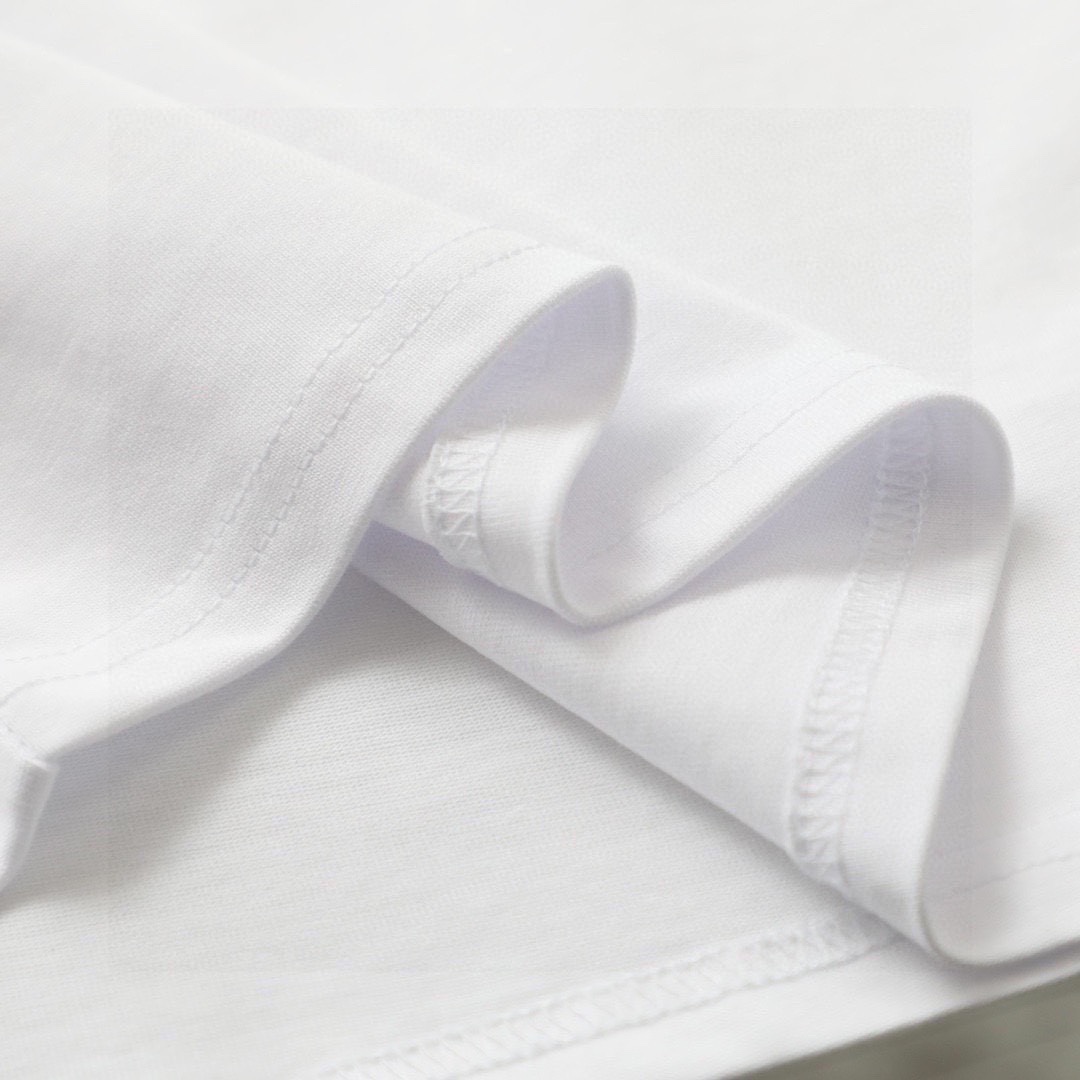 普拉达/Prada 夏季新款 经典红色胶条圆领短袖T恤 黑色/白色