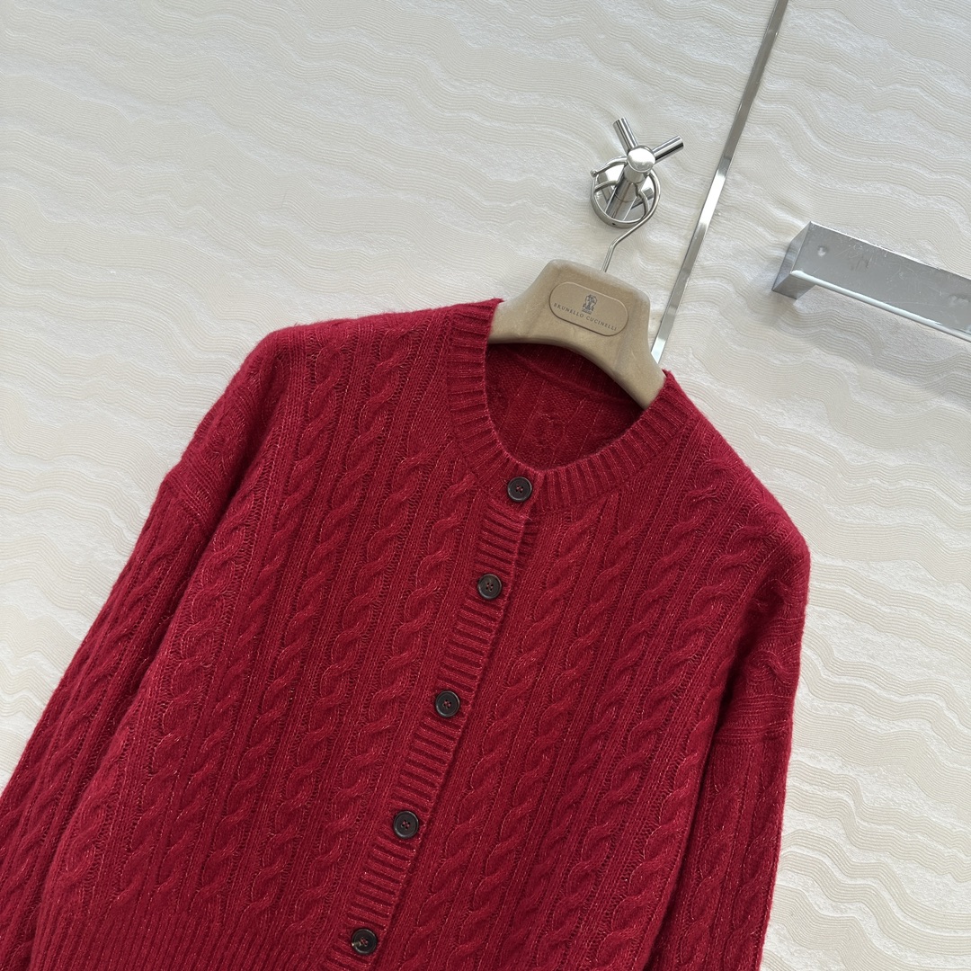 独家首发🍒高端原单品质！行走的高定 Bc闪耀银丝羊绒开衫外套！经典圆领进口拉毛绒纱线轻盈软糯。18针瑞士