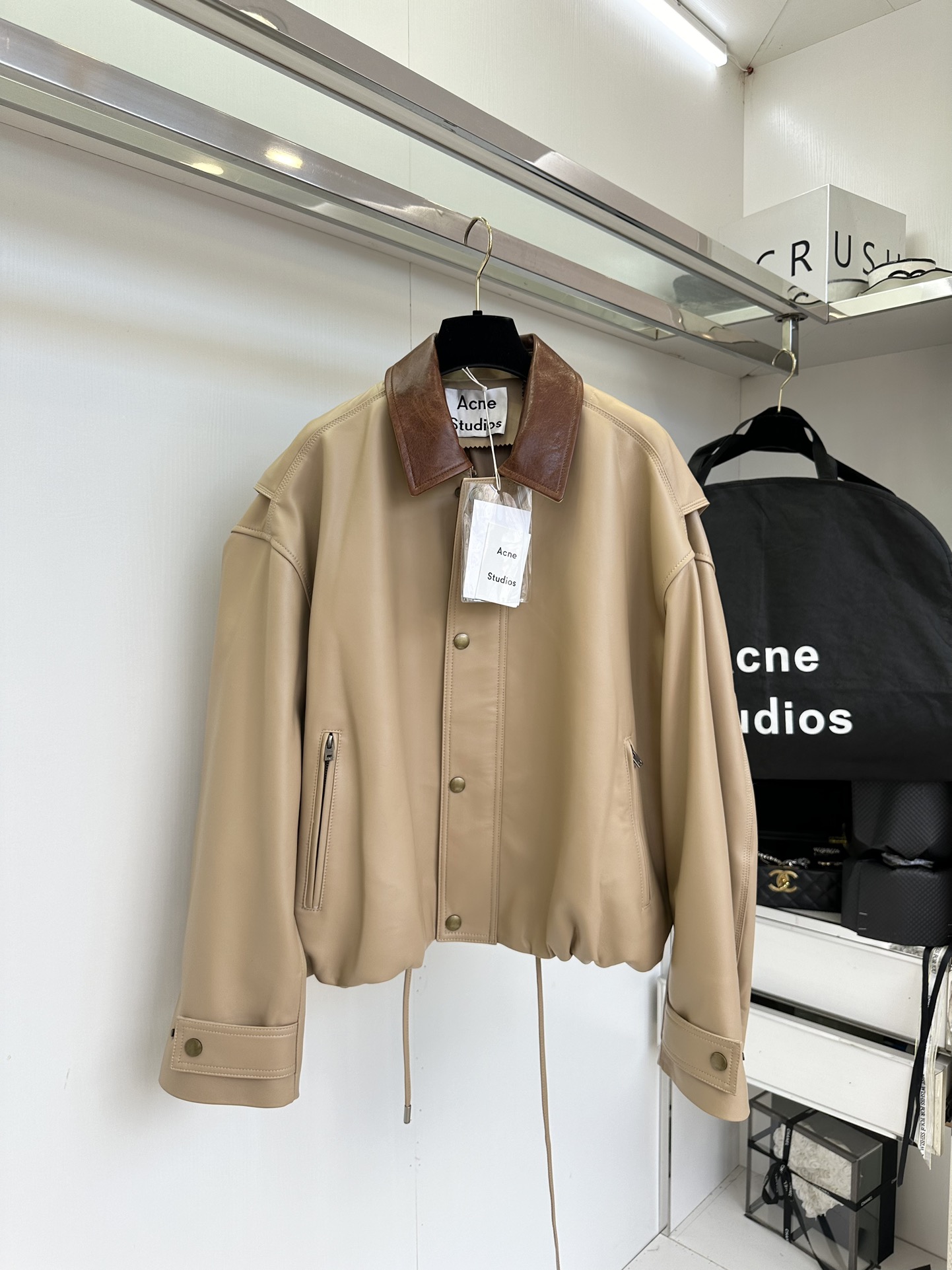 Acne Studios Inspired Sheepskin Leather Jacket - Vintage Workwear Style 2 i1752303900 3035 0