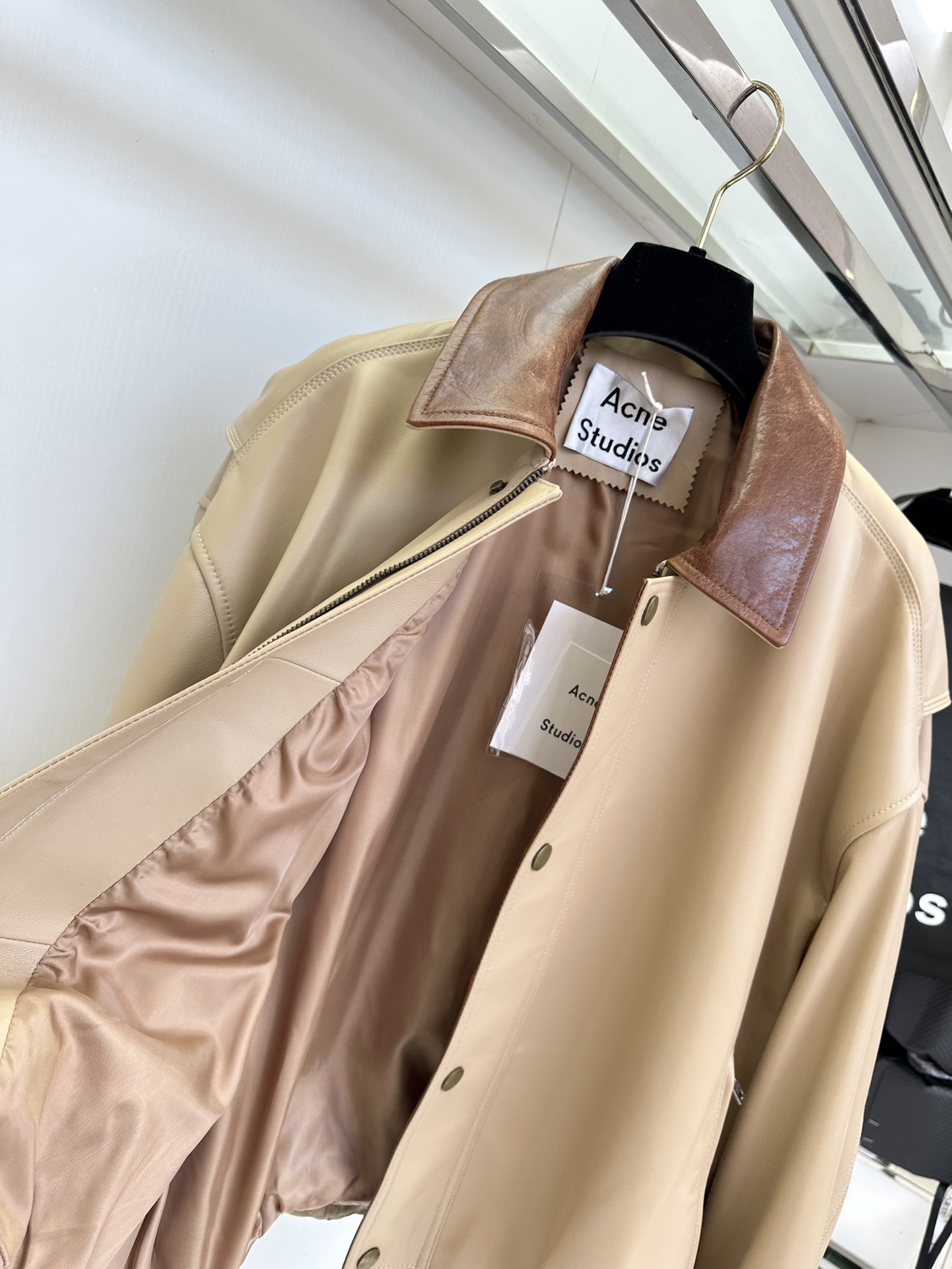 Acne Studios Inspired Sheepskin Leather Jacket - Vintage Workwear Style 9 i1752303900 6684 7
