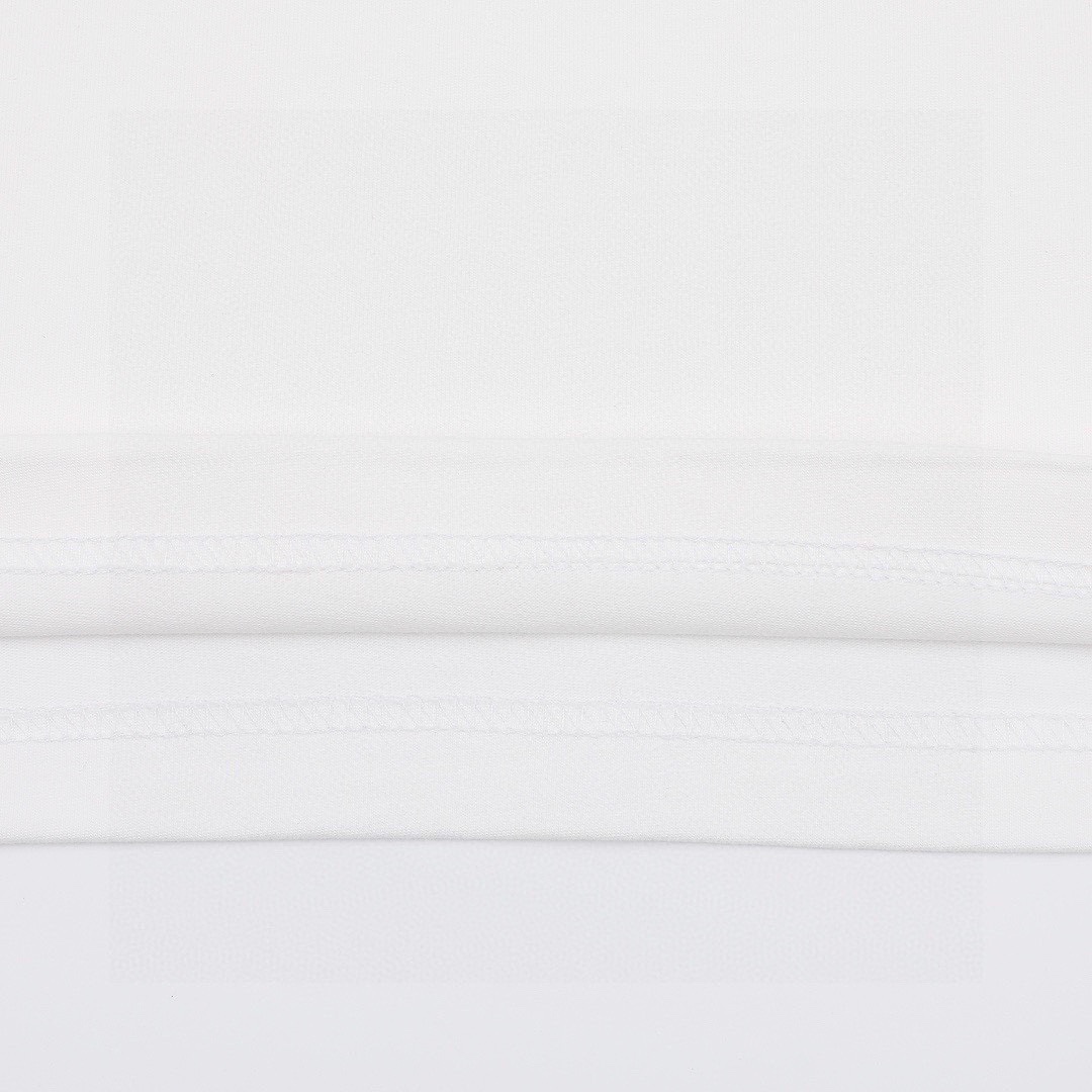 古驰/Gucci 夏季新品 双G互扣红蓝条纹腰带圆领短袖T恤白色