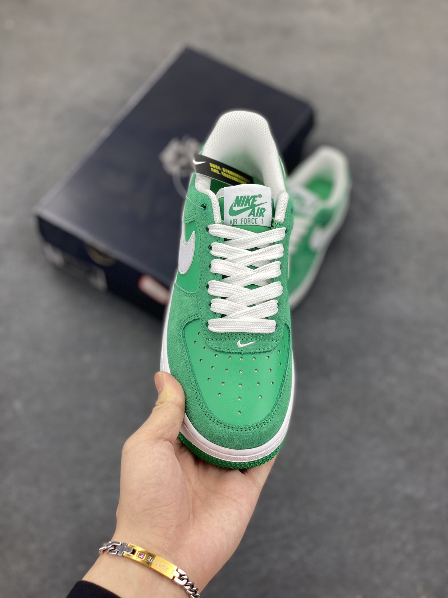图片[2]-Air Force 1 Low 绿白勾 原楦头原纸板 打造纯正空军版型 #专注外贸渠道 全掌内置蜂窝气垫 #原盒配件 原厂中底钢印、拉帮完美 货号：IB6388-300 尺码：36 36.5 37.5 38 38.5 39 40 40.5 41 42 42.5 43 44 44.5 45-选品中心