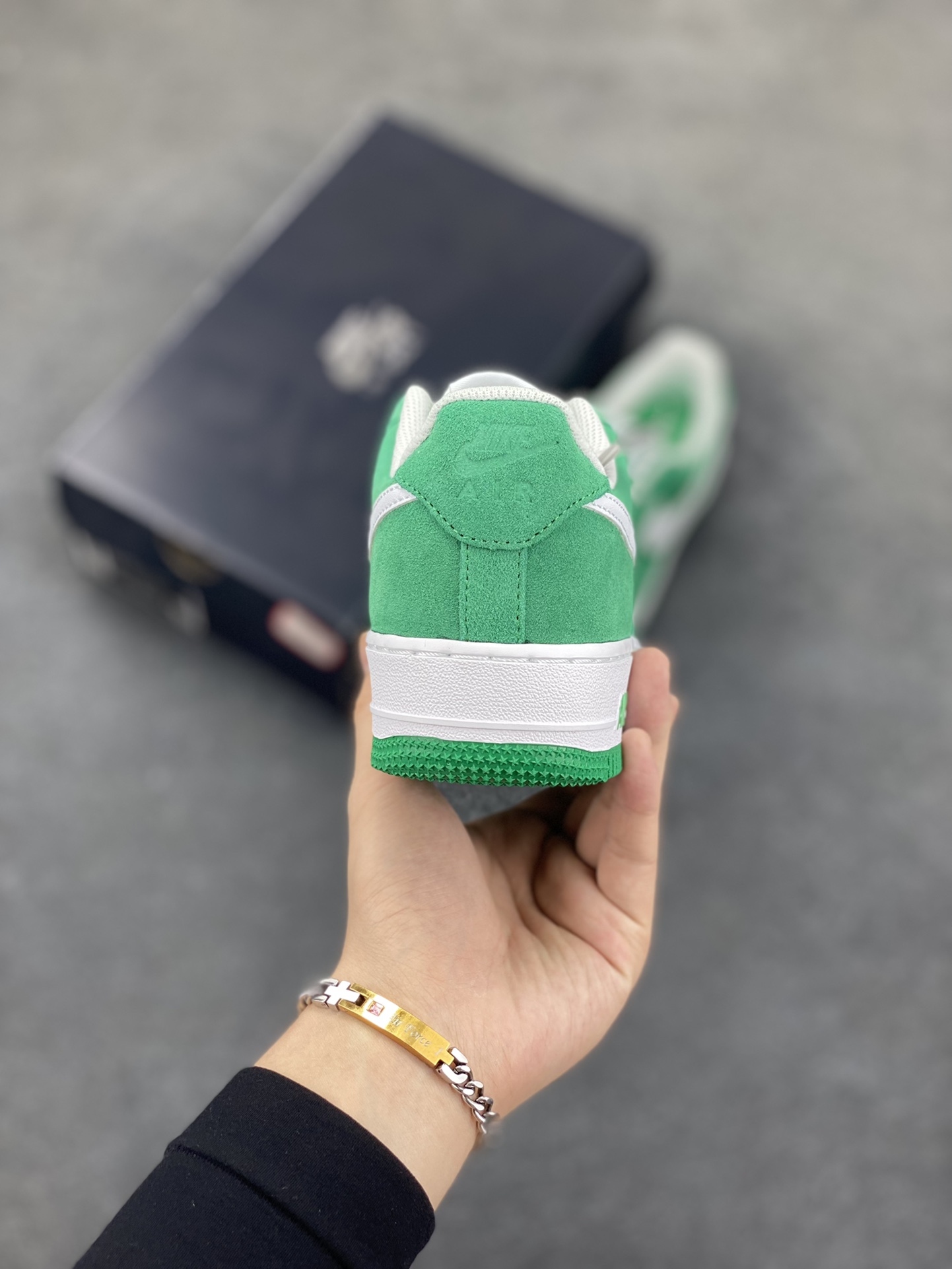 图片[4]-Air Force 1 Low 绿白勾 原楦头原纸板 打造纯正空军版型 #专注外贸渠道 全掌内置蜂窝气垫 #原盒配件 原厂中底钢印、拉帮完美 货号：IB6388-300 尺码：36 36.5 37.5 38 38.5 39 40 40.5 41 42 42.5 43 44 44.5 45-选品中心