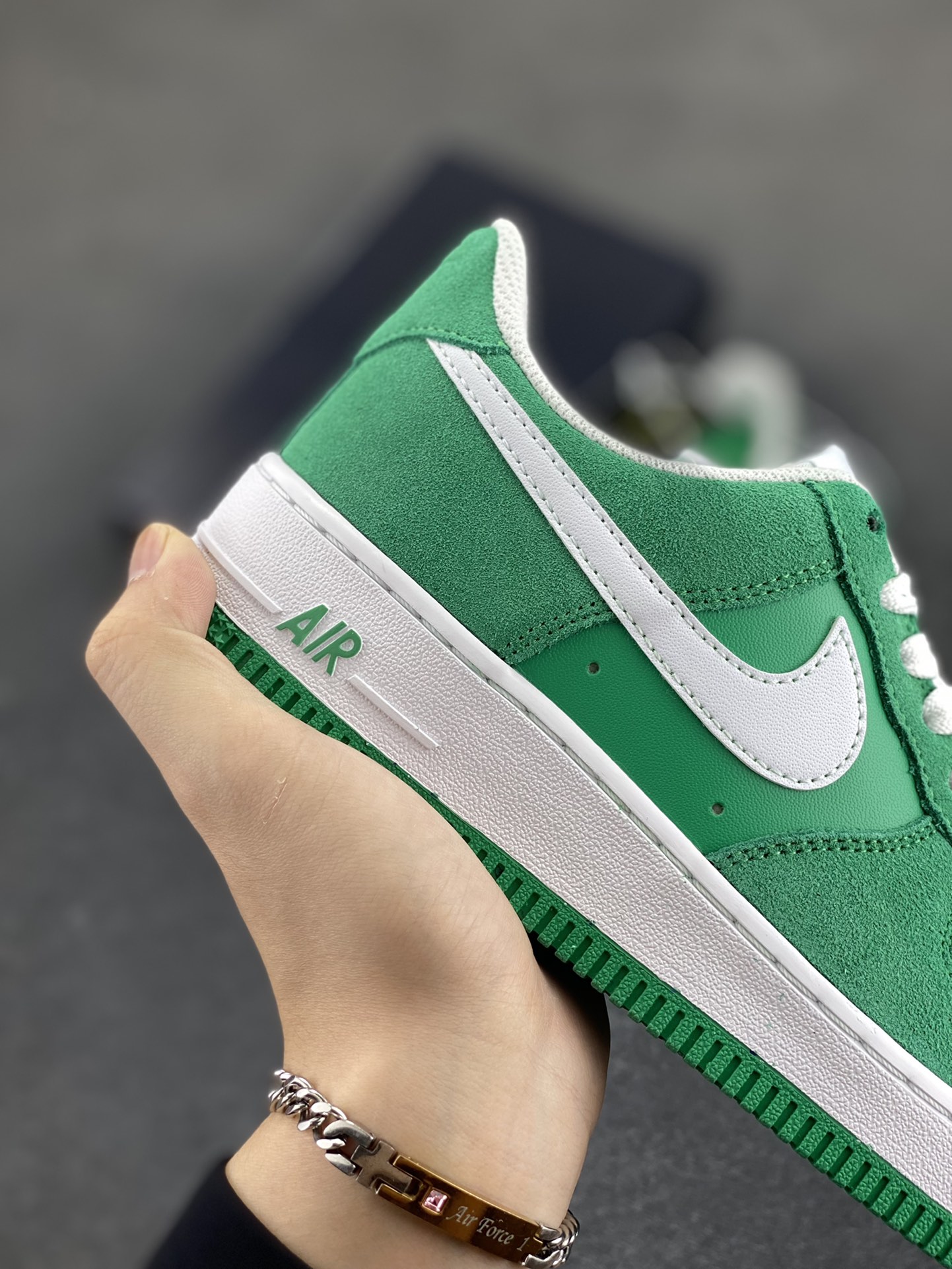 图片[6]-Air Force 1 Low 绿白勾 原楦头原纸板 打造纯正空军版型 #专注外贸渠道 全掌内置蜂窝气垫 #原盒配件 原厂中底钢印、拉帮完美 货号：IB6388-300 尺码：36 36.5 37.5 38 38.5 39 40 40.5 41 42 42.5 43 44 44.5 45-选品中心