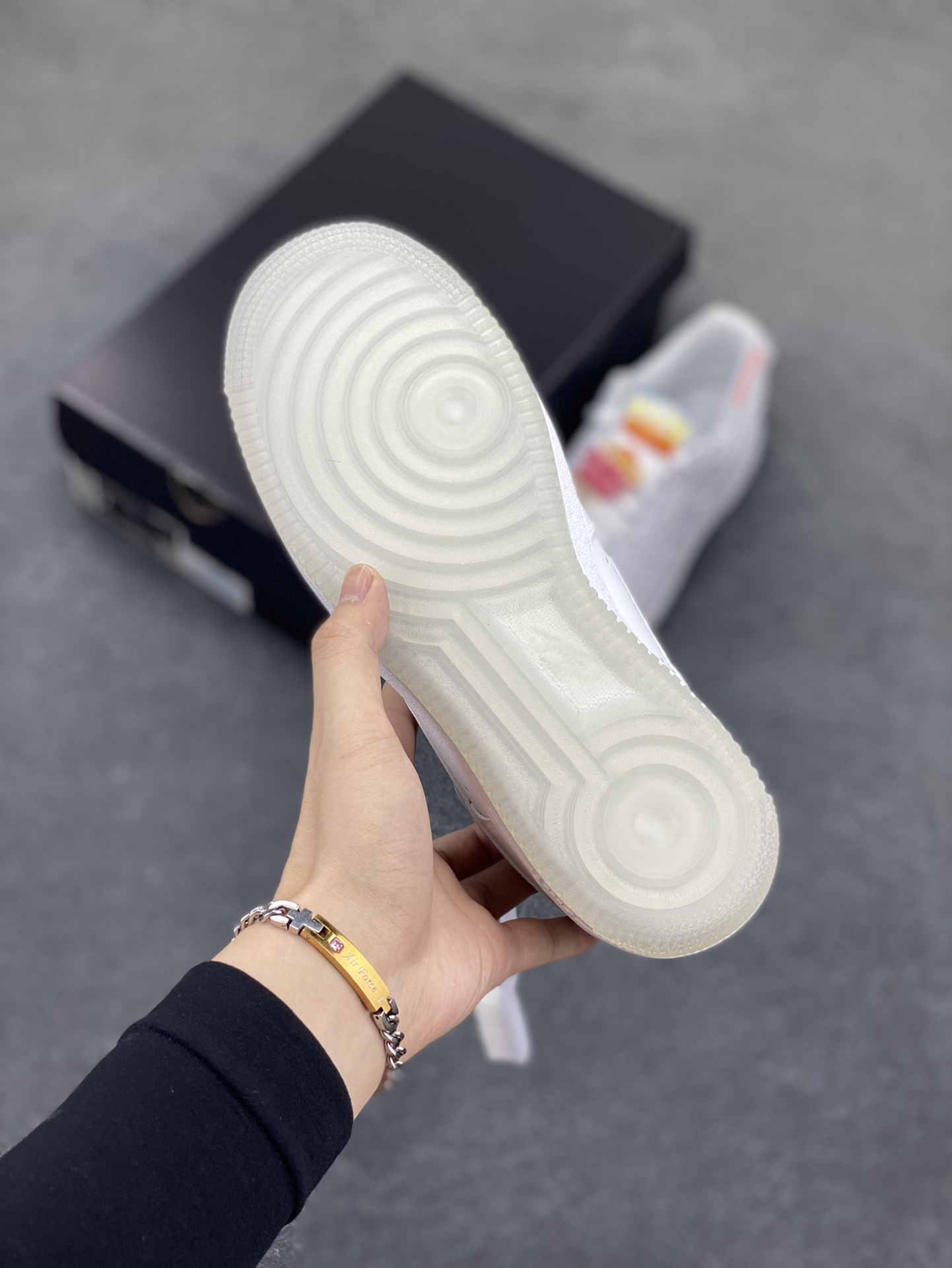 图片[5]-HY版本💯 Air Force 1 Low 夏日白橙 原楦头原纸板 打造纯正空军版型 #专注外贸渠道 全掌内置蜂窝气垫 #原盒配件 原厂中底钢印、拉帮完美 货号：IB8875-111 尺码：36 36.5 37.5 38 38.5 39 40 40.5 41 42 42.5 43-选品中心