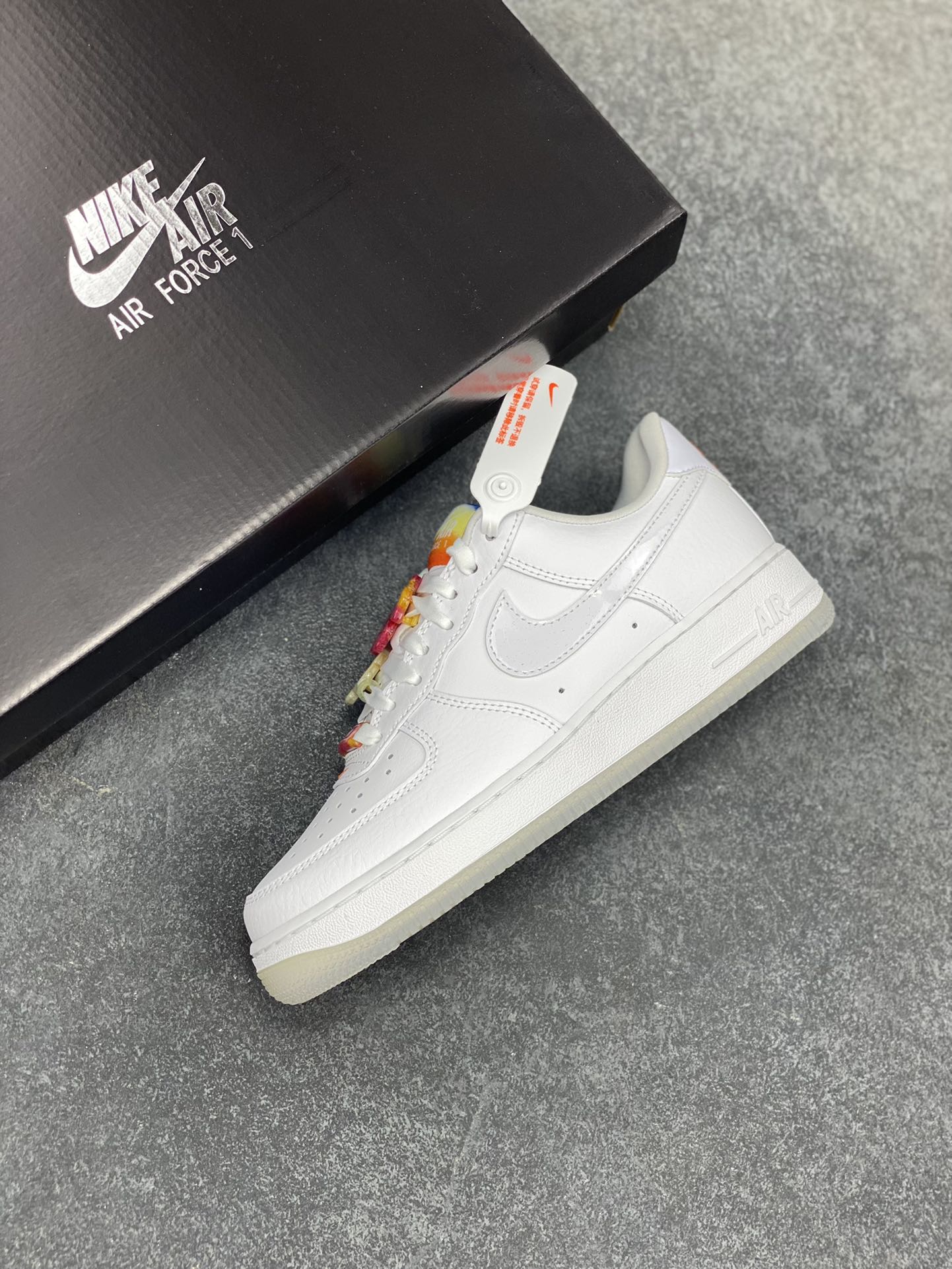 图片[7]-HY版本💯 Air Force 1 Low 夏日白橙 原楦头原纸板 打造纯正空军版型 #专注外贸渠道 全掌内置蜂窝气垫 #原盒配件 原厂中底钢印、拉帮完美 货号：IB8875-111 尺码：36 36.5 37.5 38 38.5 39 40 40.5 41 42 42.5 43-选品中心