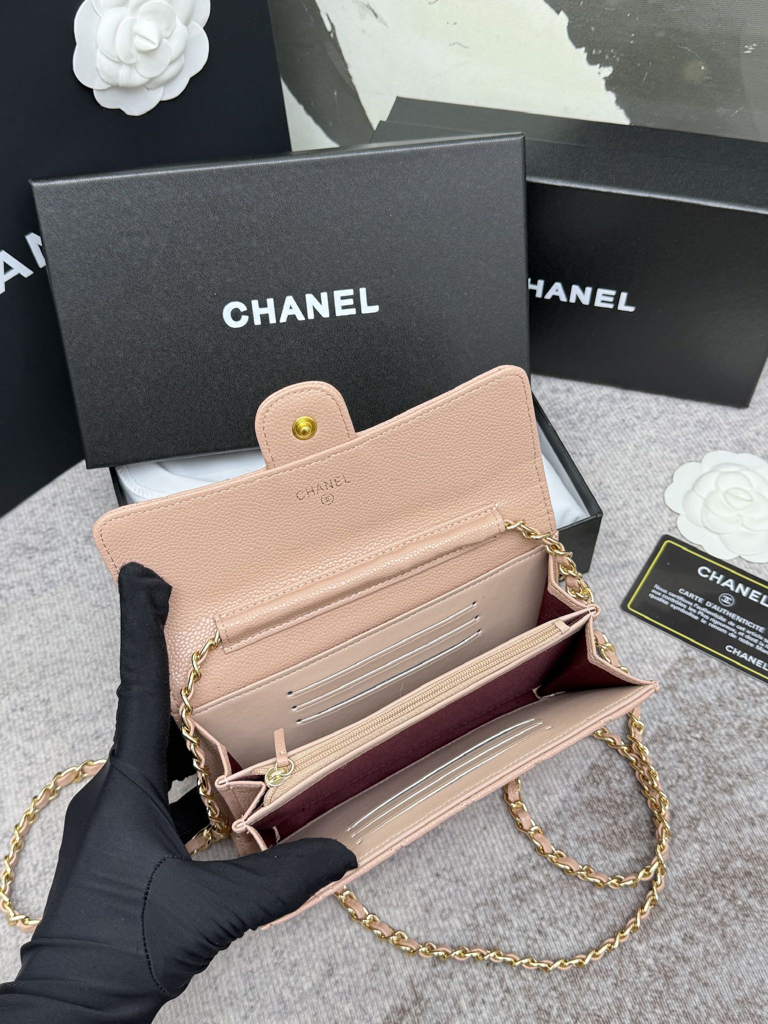 Chanel 经典CF長款チェーンバッグ - おしゃれな格子模様と大容量