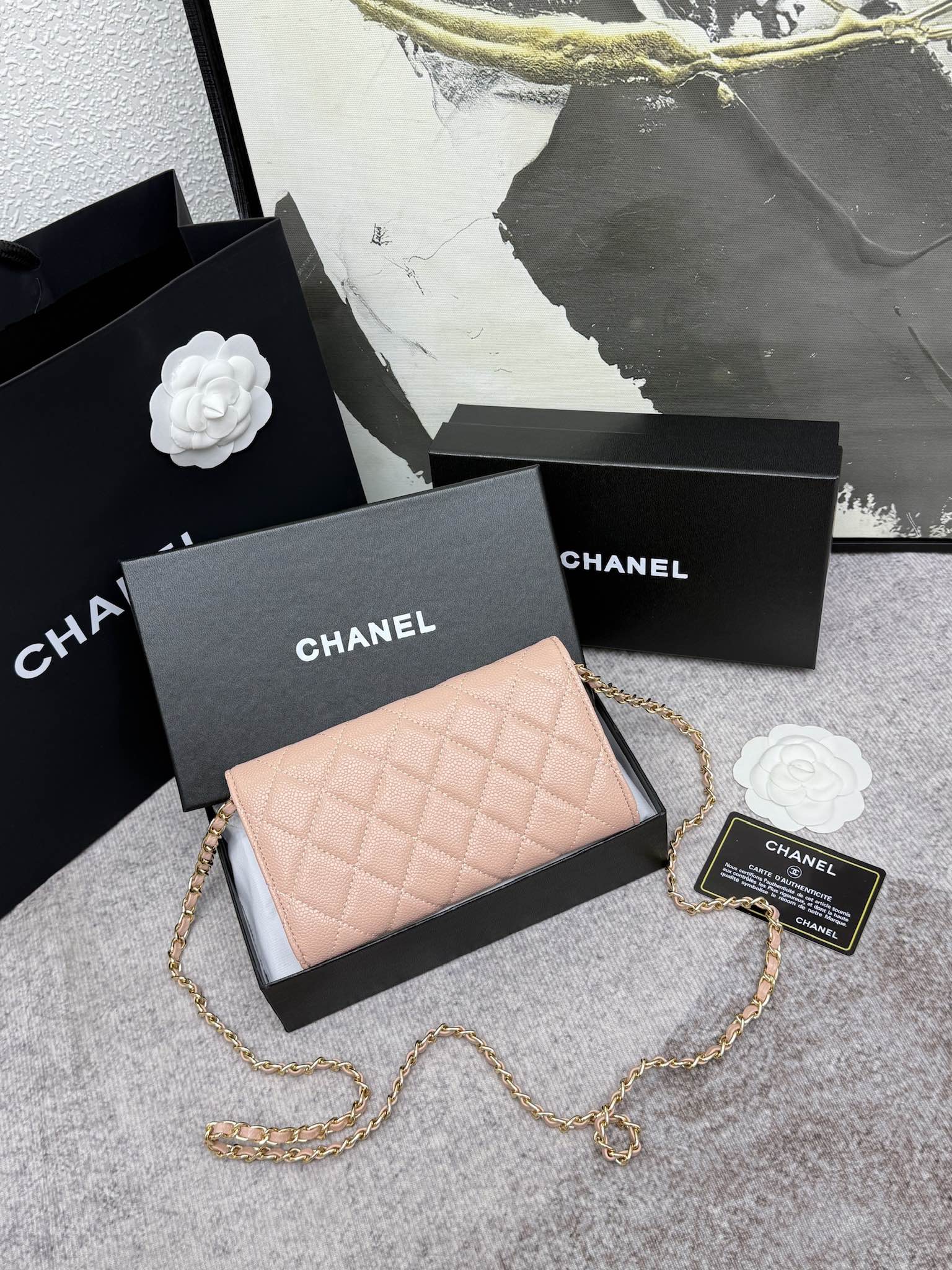 Chanel 经典CF長款チェーンバッグ - おしゃれな格子模様と大容量