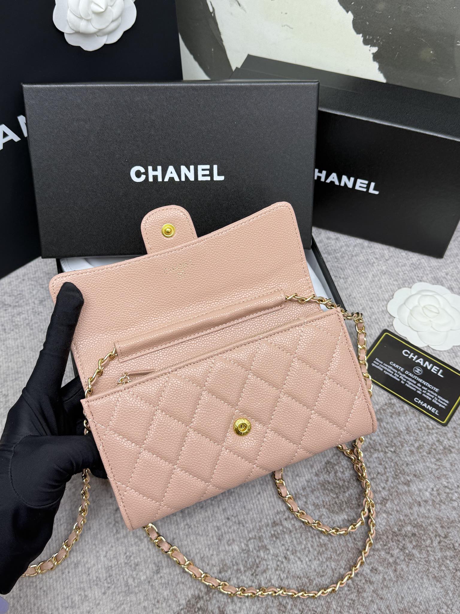 Chanel 经典CF長款チェーンバッグ - おしゃれな格子模様と大容量