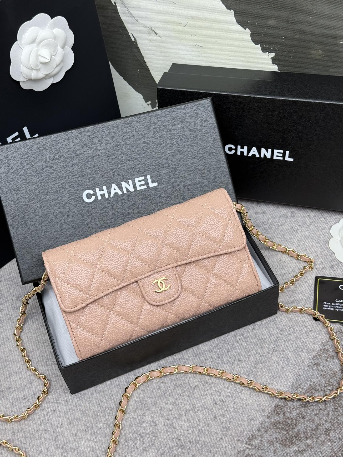 Chanel 经典CF長款チェーンバッグ - おしゃれな格子模様と大容量