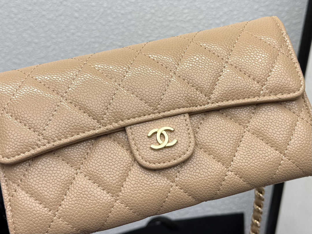 CHANEL 经典CFロングチェーンショルダーバッグ - シックな格子デザイン