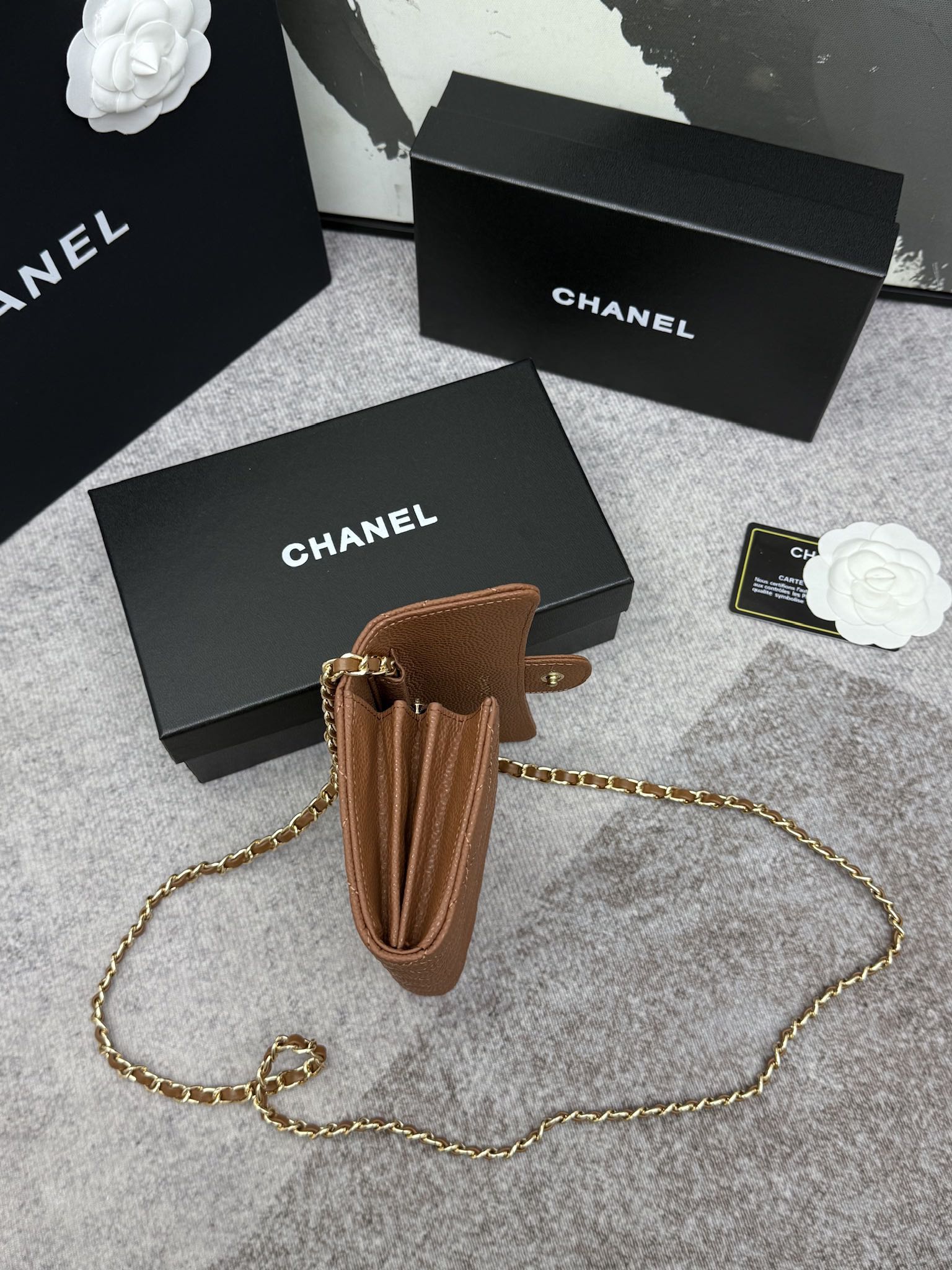CHANEL 经典CF長款チェーンショルダーバッグ - スタイリッシュな格子デザイン