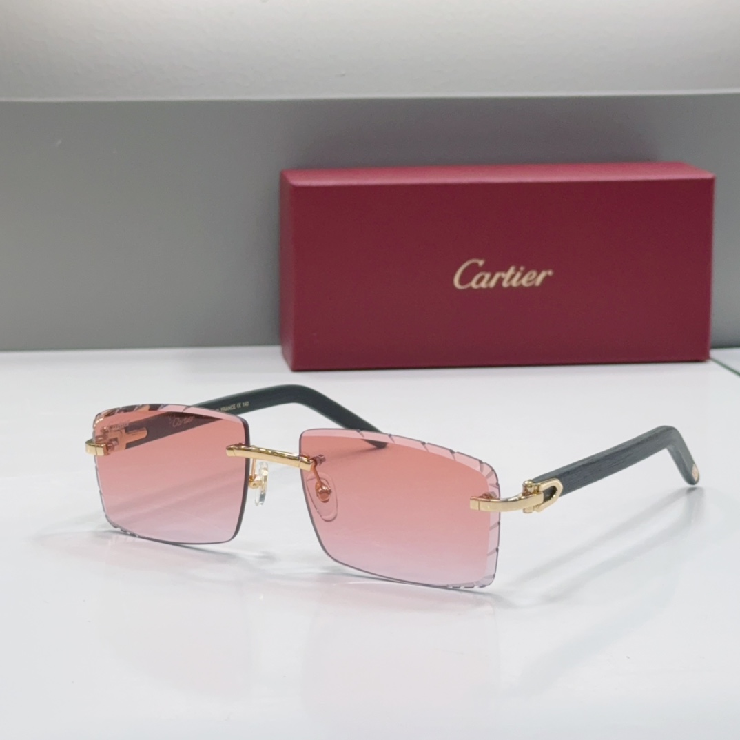 Cartier Frameless Wooden Temple Glasses