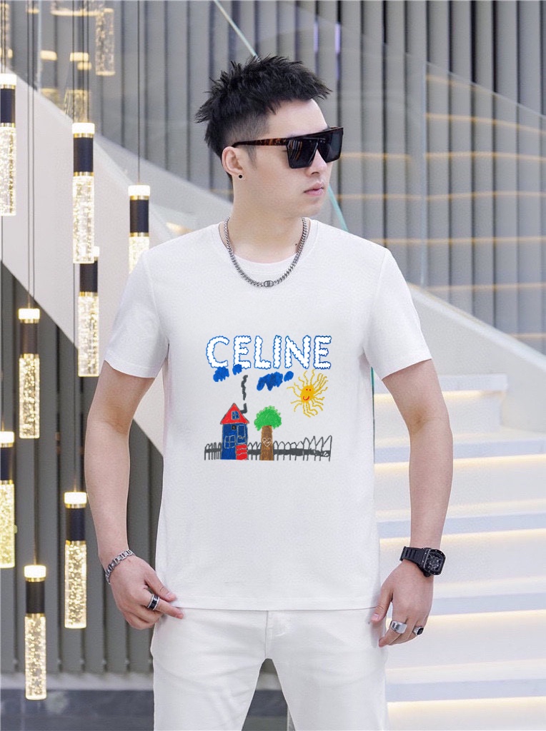 Celine 品牌【CELINE 赛琳】(胖子福音) 男士休闲短袖T恤 2025春夏新品