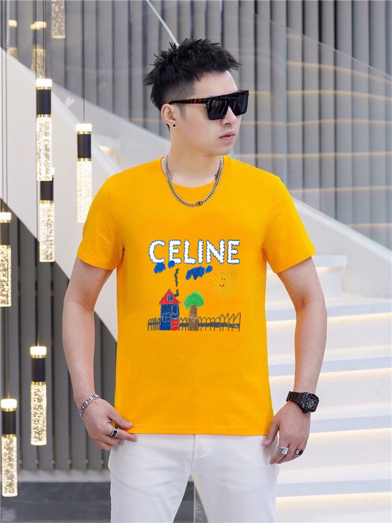 Celine 品牌【CELINE 赛琳】(胖子福音) 男士休闲短袖T恤 2025春夏新品