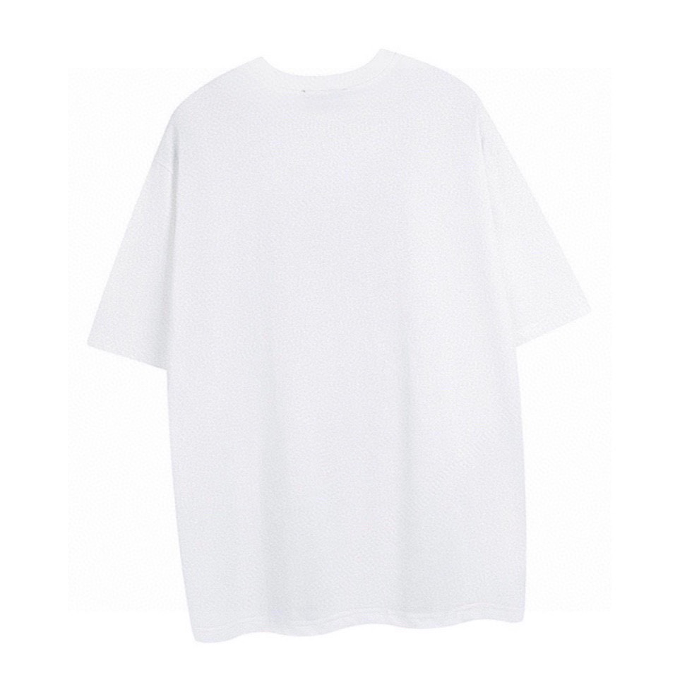 古驰/Gucci 夏季新品 经典字母拼色印花圆领短袖T恤 黑色/白蓝/海军蓝