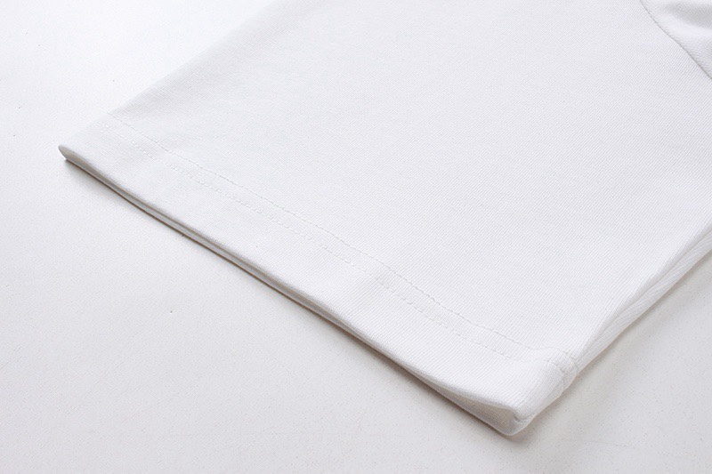 古驰/Gucci 夏季新品 经典字母拼色印花圆领短袖T恤 黑色/白蓝/海军蓝