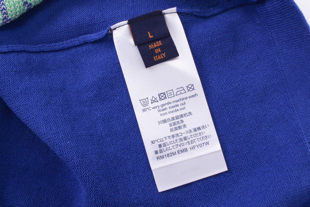 路易威登/Louis Vuitton 夏季新款 蓝白拼接复古字母针织圆领短袖 蓝色-Chinese UA Cheap High Quatity Brand Clothes Bags handbags Sneakers wholesale wholesaler seller from China Factory suppliers Fashion Clothing Shoes best Quality Beautiful Price 路易威登/Louis Vuitton 夏季新款 蓝白拼接复古字母针织圆领短袖 蓝色