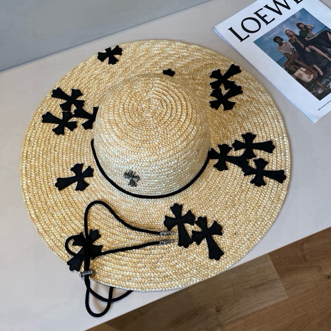 NO:355992,Croxin official straw topper, official one-to-one open mold customization, head circumference 57cm hat, straw hat fisherman hat baseball hat, hat, chrome hearts, espadrilles, hats克罗心官方款麦秆草礼帽,官方一比一开模定制,头围57cm帽子草帽渔夫帽棒球帽,帽子,chrome hearts,espadrilles,hats,hat