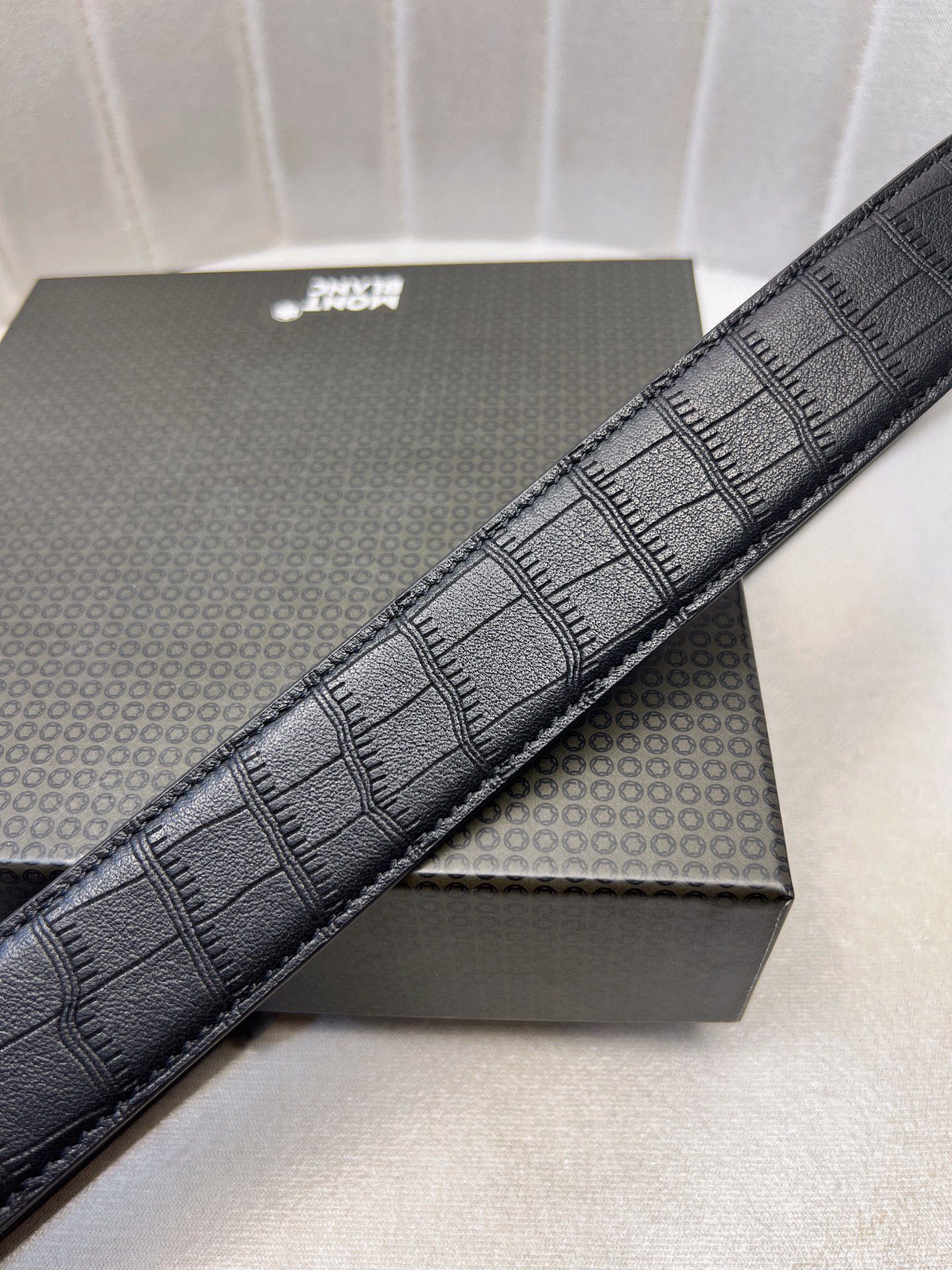 Italian Imported Cattle Belt with Automatic One-Headed Oxen-Skin Stripes - 图片 8