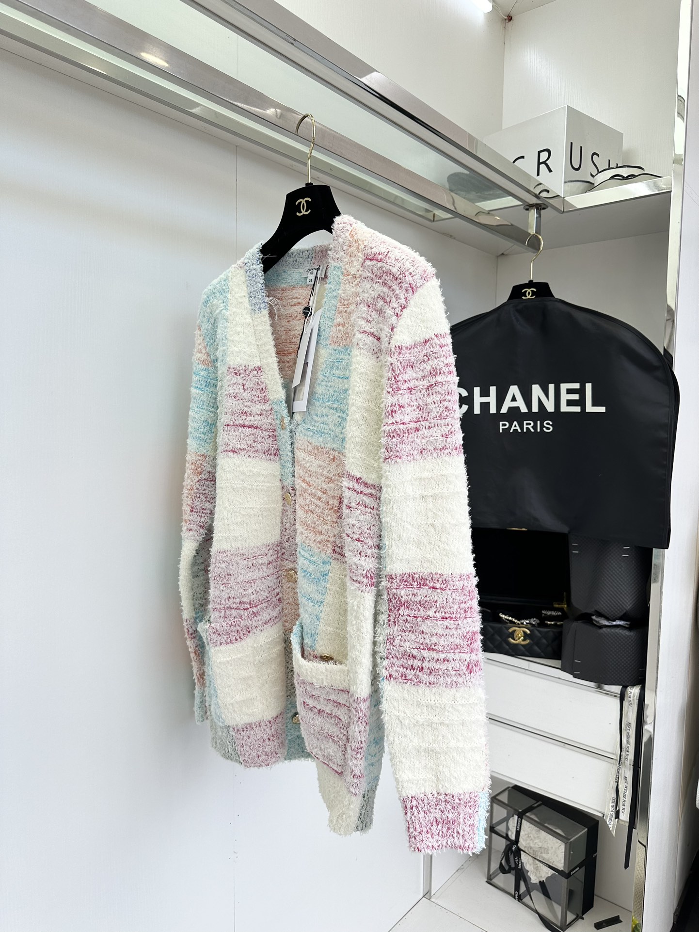 Checkered V-Neck Cardigan - Soft Knit, Chic & Playful Chanel-Inspired Style 5 i1752433486 3161 3