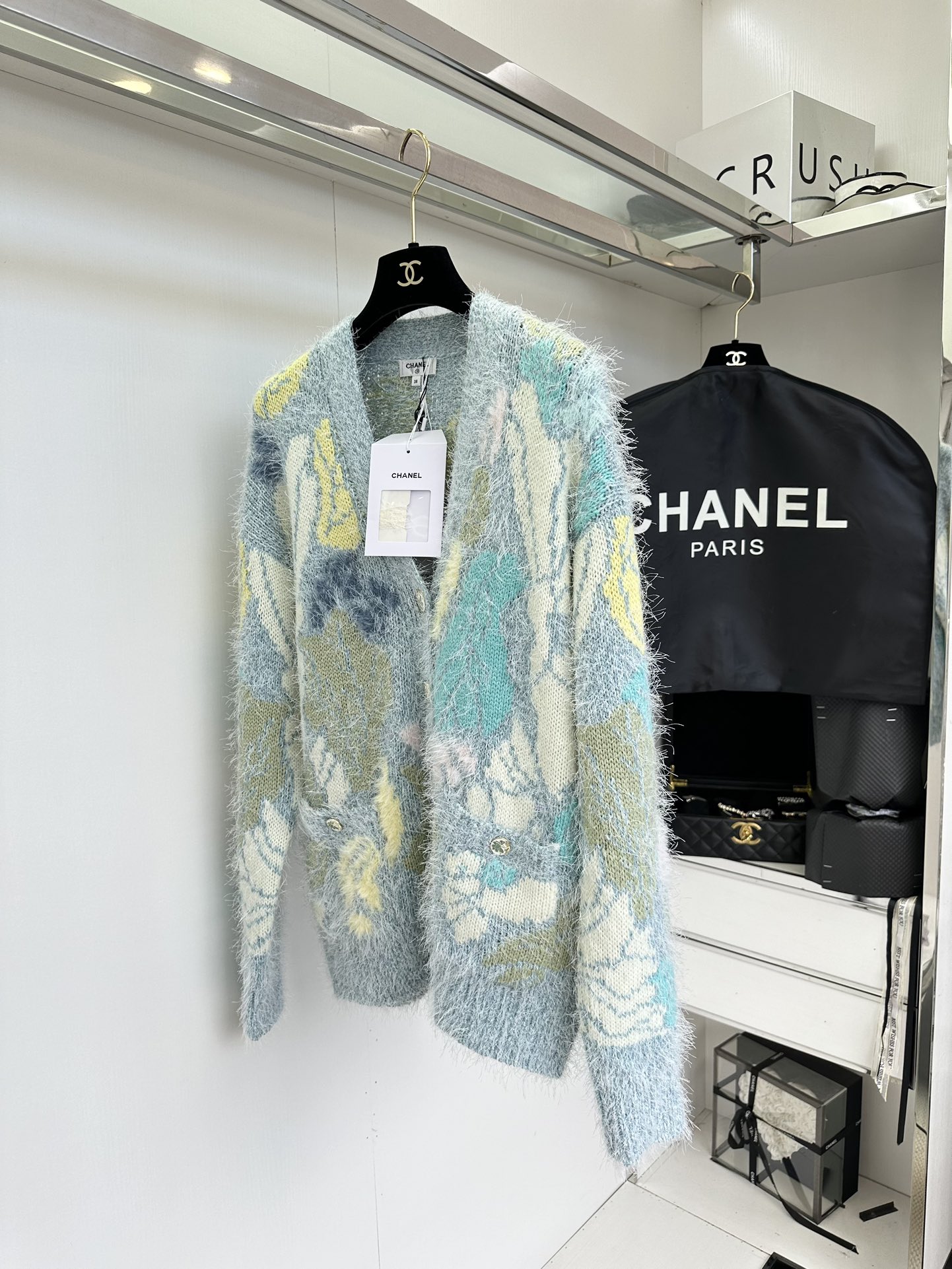 Chanel-Style Women's Two-Piece Set: Elegant Floral Embossed Top and Skirt 6 i1752433604 9157 4