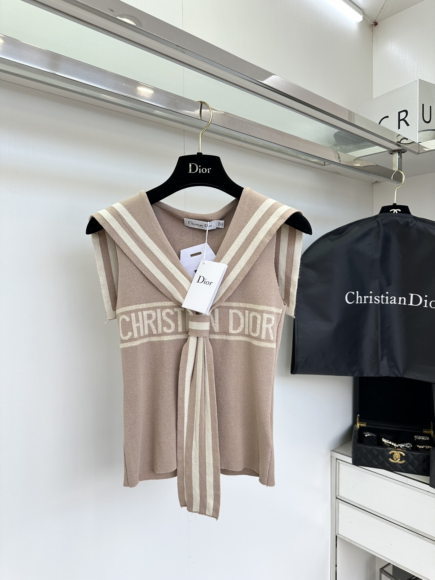 Striped Knit Vest with Shawl Collar - Korean Style Charm & Comfort 4 i1752433942 995 2