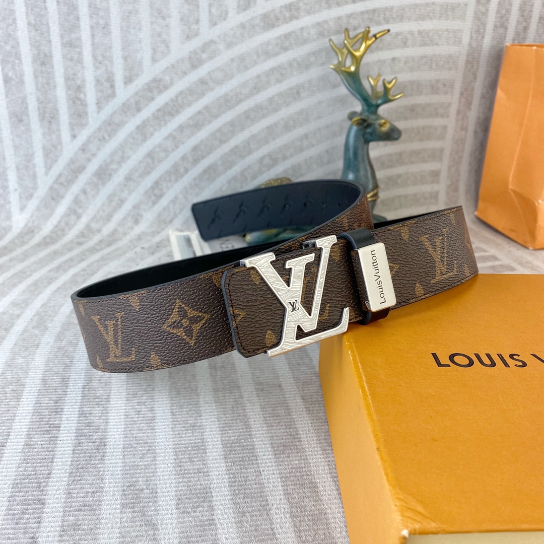 LV💕 特种皮腰带系列 ，原厂五金精品不锈钢扣，手感柔软舒适 宽3.8CM。
