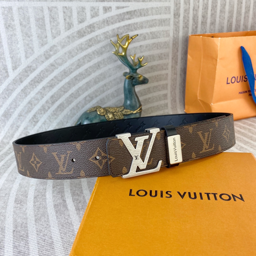 LV💕 特种皮腰带系列 ，原厂五金精品不锈钢扣，手感柔软舒适 宽3.8CM。