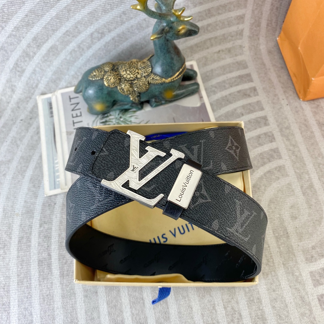LV💕 特种皮腰带系列 ，原厂五金精品不锈钢扣，手感柔软舒适 宽3.8CM。