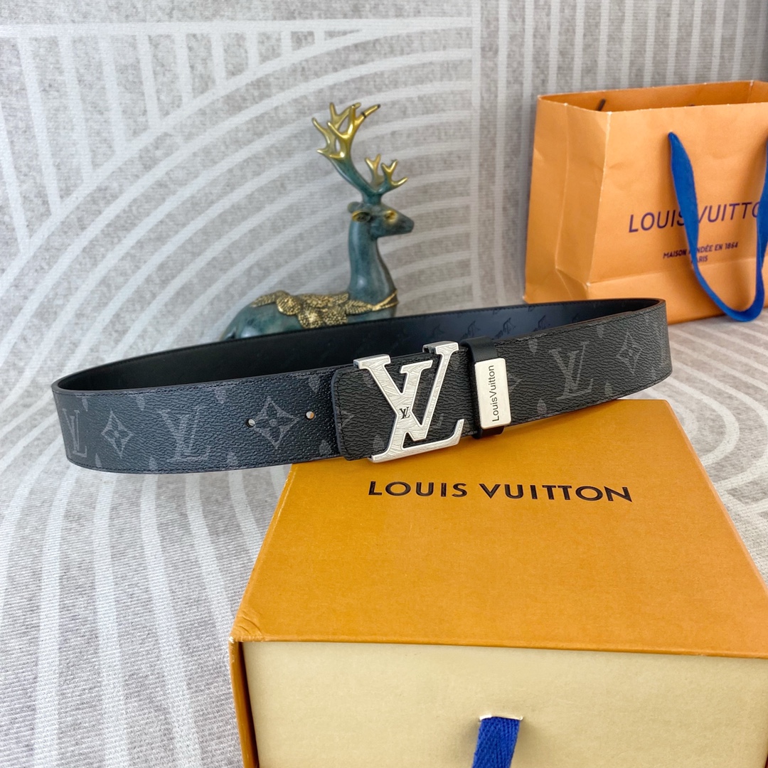 LV💕 特种皮腰带系列 ，原厂五金精品不锈钢扣，手感柔软舒适 宽3.8CM。