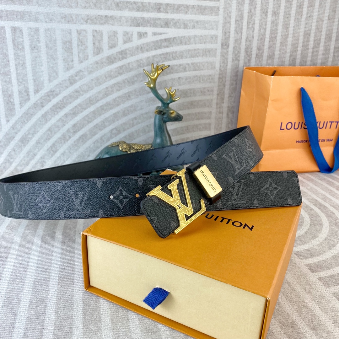 LV💕 特种皮腰带系列 ，原厂五金精品不锈钢扣，手感柔软舒适 宽3.8CM。