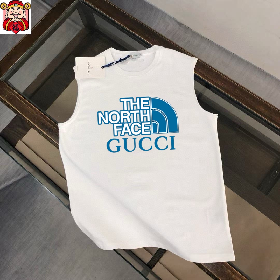 Gucci 品牌【GUCCI 古奇】2025夏季新品背心T袖 简约款式 任何人都可以轻松驾驶 进口定制丝光棉面料 手软舒适有型 吸汗透气