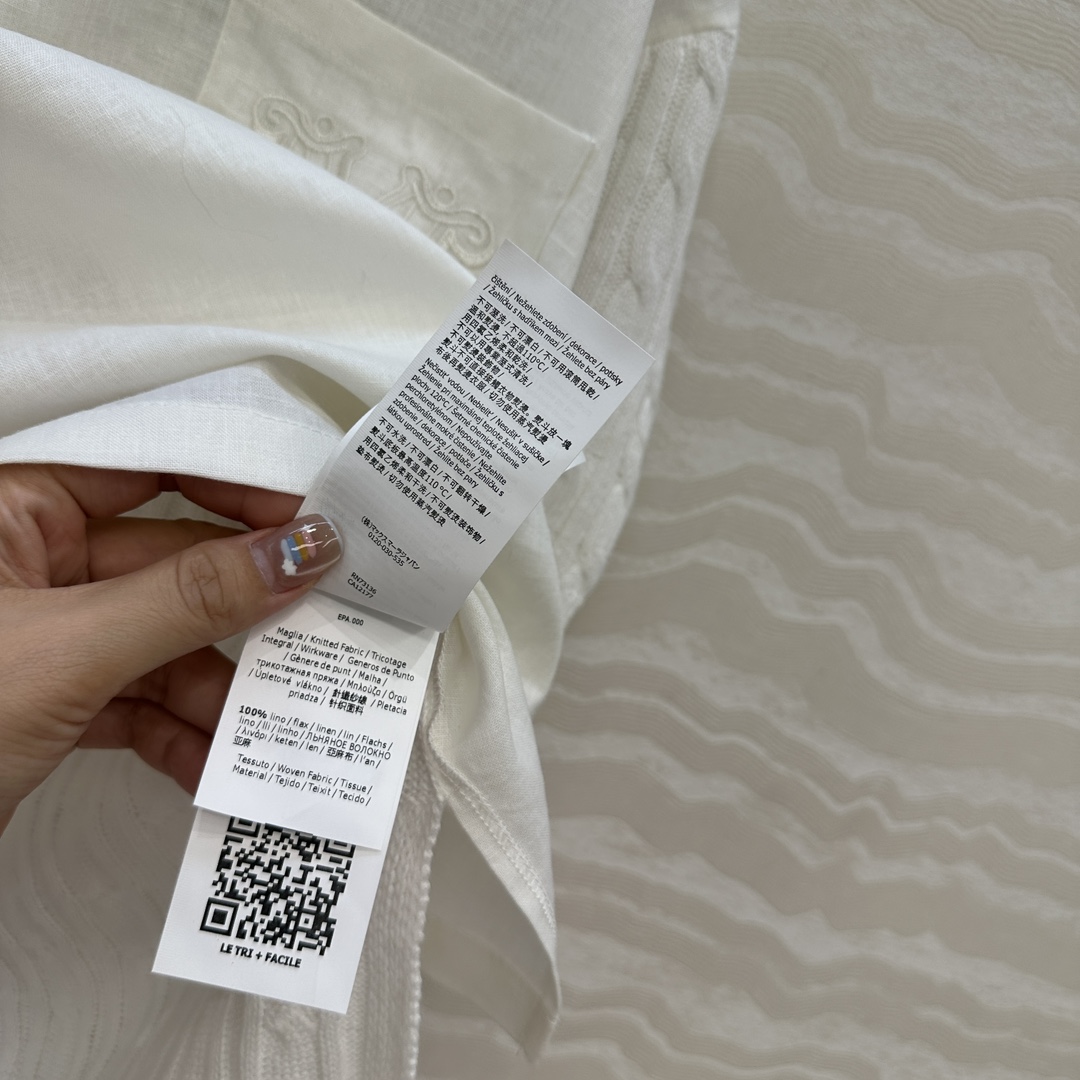 独家首发！原单品质❤️Max高智感穿搭！刺绣字母口袋优雅翻领衬衫！拼接针织设计亚麻面料质感轻盈舒适。气质