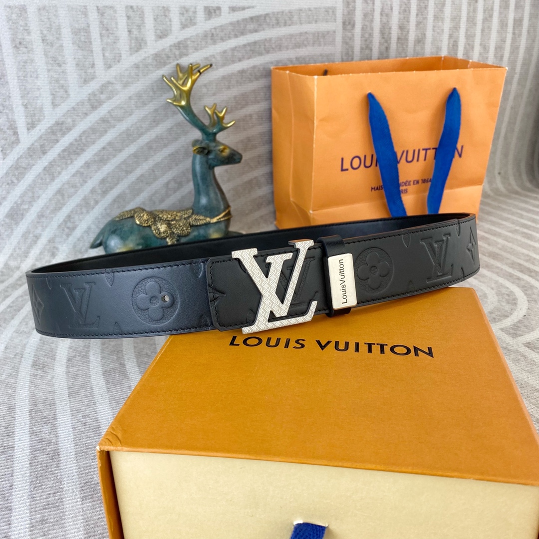LV💕 特种皮腰带系列 ，原厂五金精品不锈钢扣，手感柔软舒适 宽3.8CM。