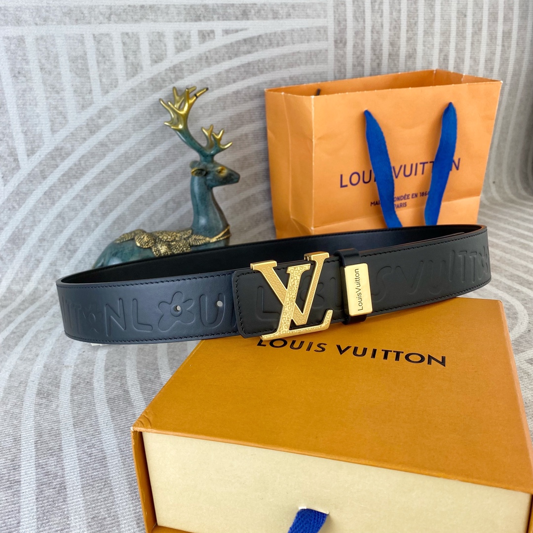 LV💕 特种皮腰带系列 ，原厂五金精品不锈钢扣，手感柔软舒适 宽3.8CM。