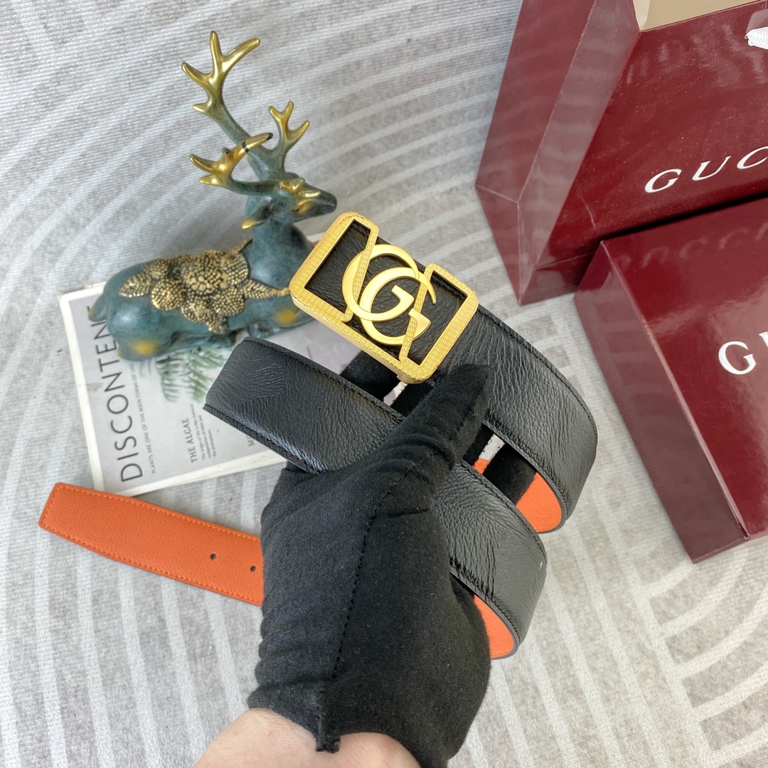 古奇💕 特种皮腰带系列 ，原厂五金精品不锈钢扣，手感柔软舒适 宽3.8CM。