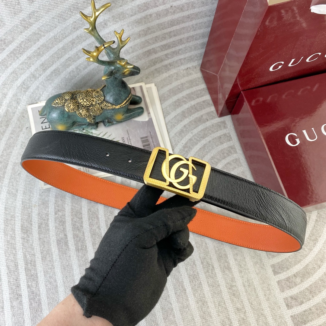 古奇💕 特种皮腰带系列 ，原厂五金精品不锈钢扣，手感柔软舒适 宽3.8CM。