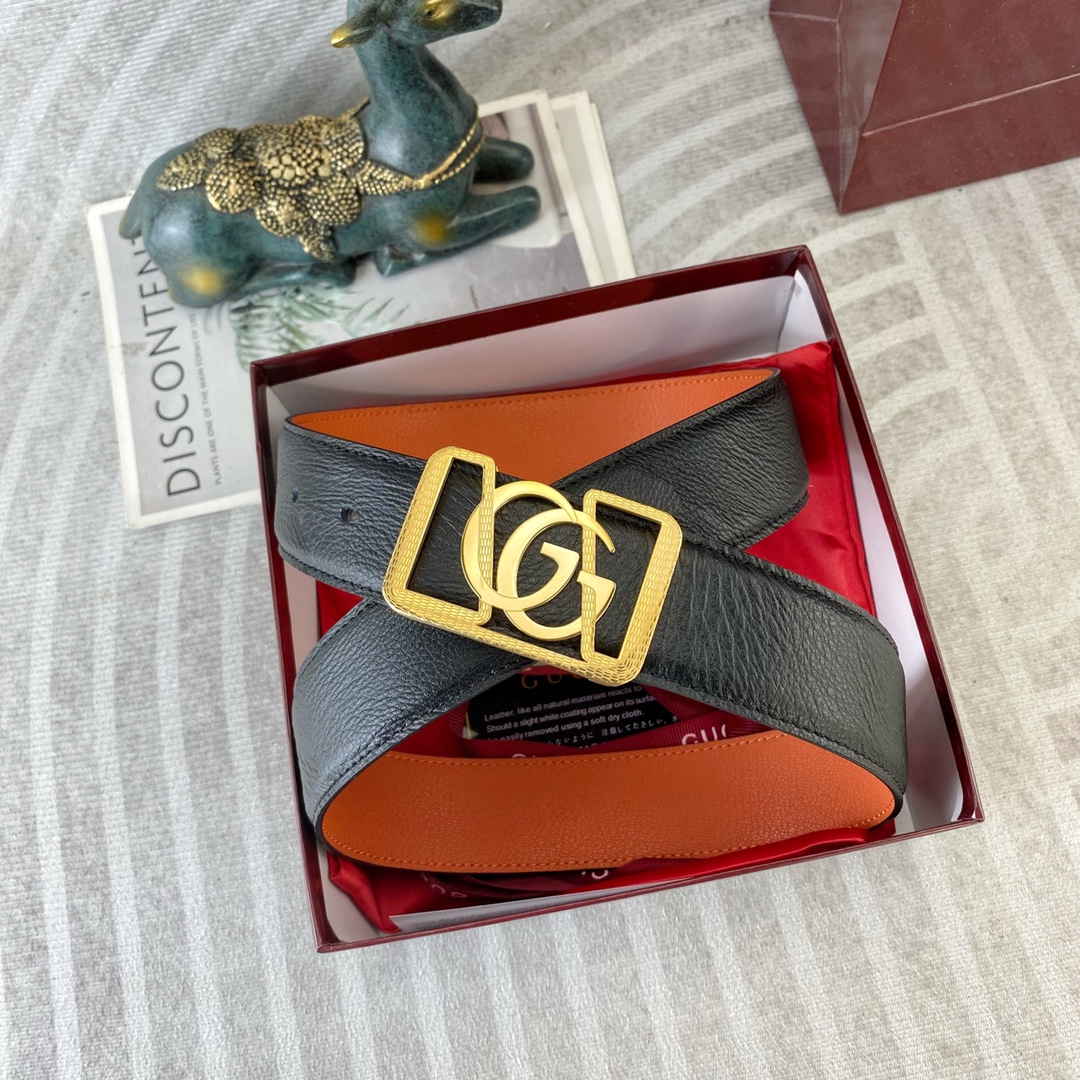 古奇💕 特种皮腰带系列 ，原厂五金精品不锈钢扣，手感柔软舒适 宽3.8CM。
